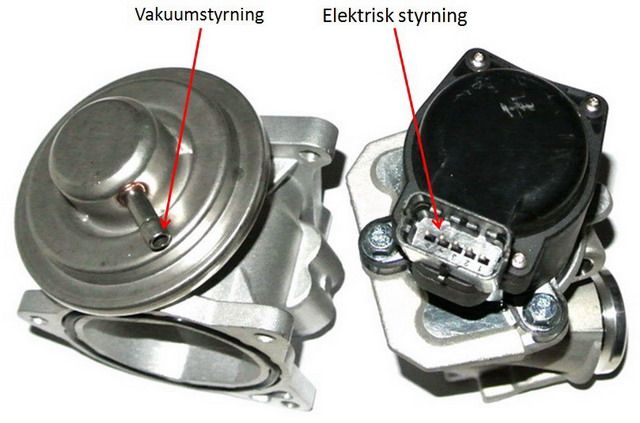 EGR ventiler, vakuumstyrd och elektrisk styrd
